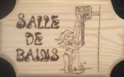 Panneau de porte salle de bain